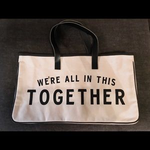 Canvas Tote, We're All In This Together, Black and White
